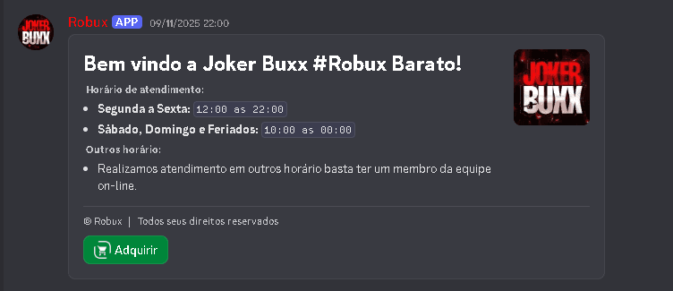 Sistema de Vendas de Robux - [JokerBux] - Imagem 1