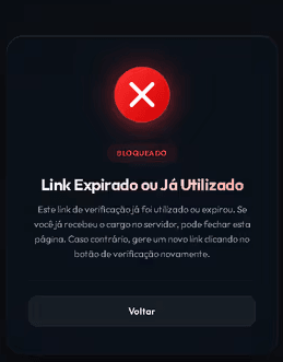 Bot OAuth2 + Ticket - link expirado ou já utilizado