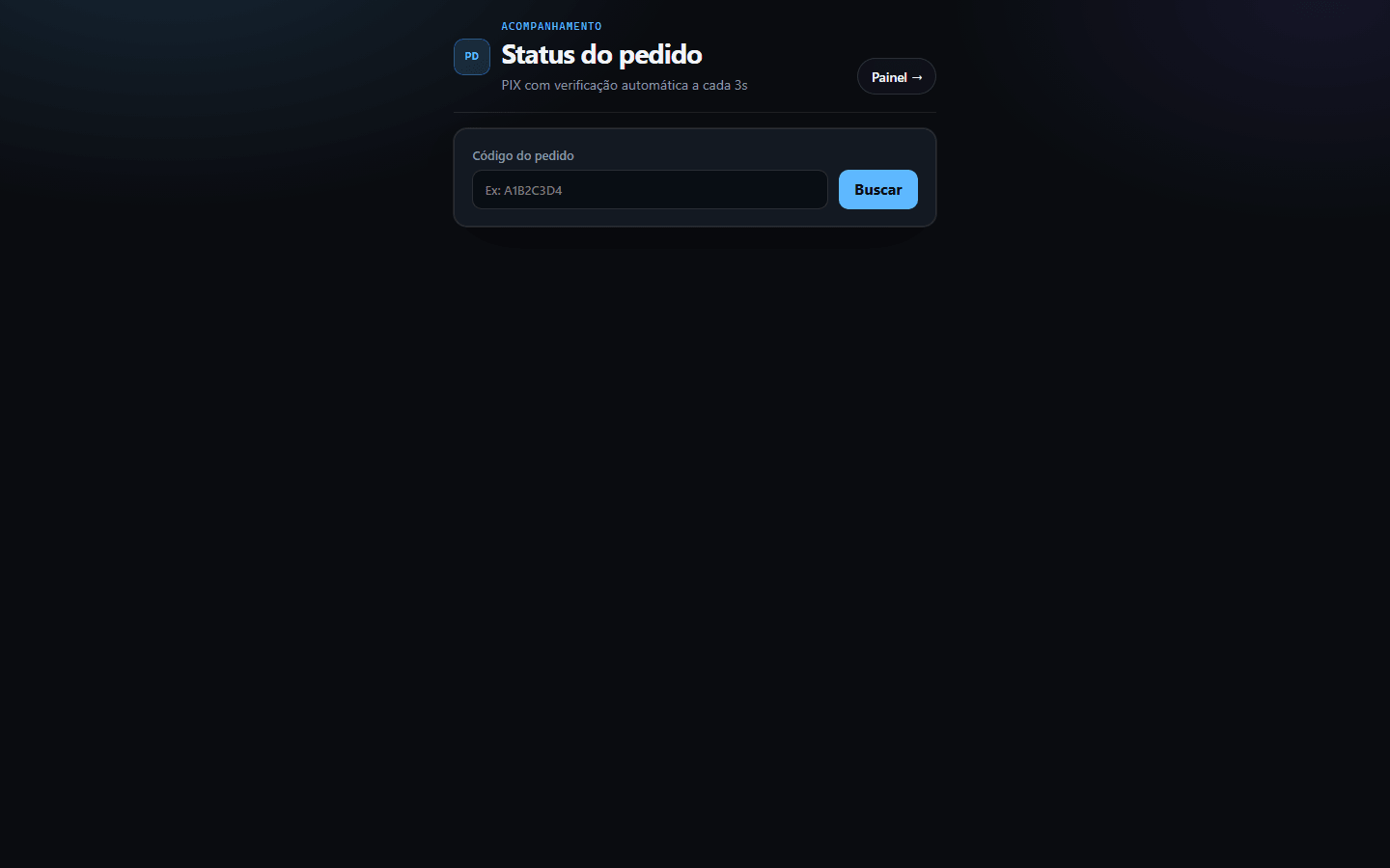 Pay Desk - página pública de status do pagamento